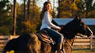 КРАСИВАЯ ДЕВУШКА НА ЛОШАДИ- BEAUTIFUL GIRL ON THE HORSE/ Danielle Campbell on the horse-ФИЛЬМ ЛОШАДИ