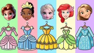 Wong Dresses Game👗😵‍💫Choose The Right Dress For Princesses Elsa, Rapunzel, Ariel, Cinderella