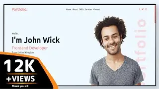 Complete Responsive Personal Portfolio Website using HTML CSS And JavaScript | Portfolio Website