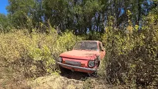 We found an old Zaporozhets in the forest!