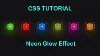 CSS Neon Glow Effect On Icons | Neon Effects Using CSS |