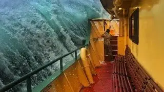 Manly Ferry crossing Sydney Harbour during massive storm!