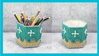 Ide Kreatif Tempat Pensil Dari Sedotan | Pencil Holder Creative Idea