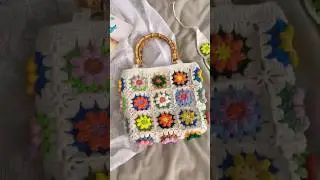 How to Crochet Floral Granny Square Tote Bag | Simple Tutorial
