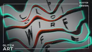 MODERN POSTER DESIGN / GLITCH TYPOGRAPHY and LETTERING ART | Timelapse / TRIPPY ART | TUTORIAL