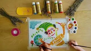 Painting on the Same Canvas with Acrylics: Parents and Kids Making Art, Ep. 3