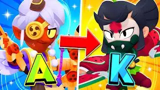Her Harfin EN KÖTÜ Karakteriyle Oynadım! KAYBEDERSEM CEZA VAR 😭 | Brawl Stars