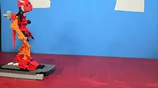 Tahu surfing on lava stop motion