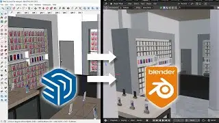 Import Sketchup Scene to Blender with Sketchup Importer Plugin