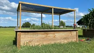 Repurposing old materials in the herb garden