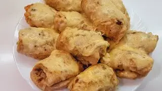 Рулетики из куриного  филе с яблоком.Быстро,вкусно.