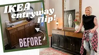*STUNNING* entryway thrift flip makeover | IKEA transformation | LOVE IT OR THRIFT IT | DIY DANIE