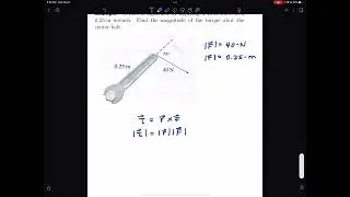 §12.4 Torque. Multivariable Calculus.