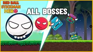 Red Ball Stickman Hero - Ghost Ball Fight All Bosses (Fast Speed)