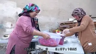 KÖYDE DÜĞÜN HAZIRLIĞI DÜĞÜN YEMEĞİ HAZIRLIĞI ET KEŞKEK HELVA YAPIMI