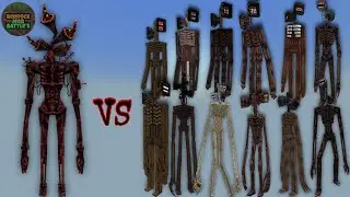 Infected Siren Head vs Other Siren Heads | Minecraft Bedrock | MobBattle