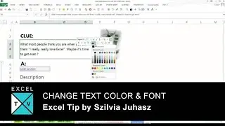 Change Text Color & Font In Excel - 