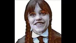 Art from photo Wednesday Addams (Jenna Ortega)