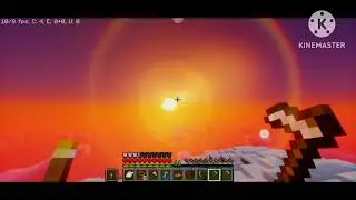 see the sunrise over the mountain in Minecraft