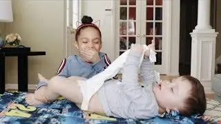 Olivia's First Time Changing a Diaper | HILARIOUS