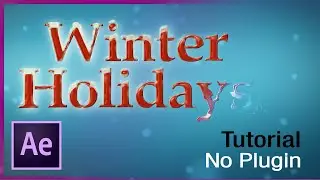 Winter Logo / text reveal  | After Effects Tutorial | No plugins