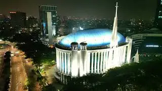 The Reformed Evangelical Church of Indonesia at night