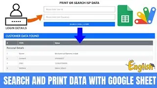 Google Sheets WEB APP LOGIN | Search Data | Print Result | R43
