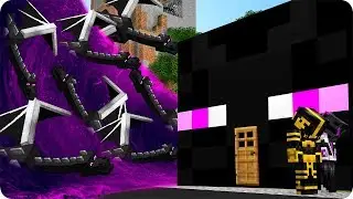 CASA DE ENDERMAN VS TSUNAMI DE ENDER DRAGON EN MINECRAFT 😱 | RETO CASA VS TSUNAMI EN MINECRAFT