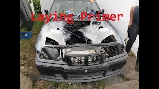 Bmw E36 Primer Coating The Engine Bay