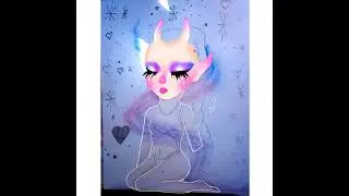 Glittery Alien digital drawing #art #aesthetic