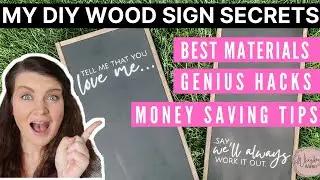 YES! My BEST secrets to make your own AFFORDABLE wood signs! | Step-by-Step DIY Signs with Cricut