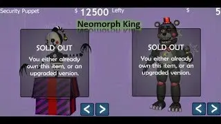 Buying the PUPPET and LEFTY /fnaf 6 Freddy Fazbear's Pizzeria Simulator