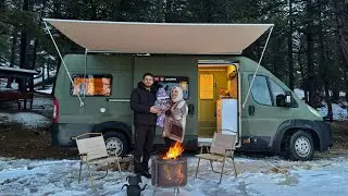 WE HAD A SNOW CAMP WITH OUR DAUGHTER - OUR DAUGHTER MET THE SNOW