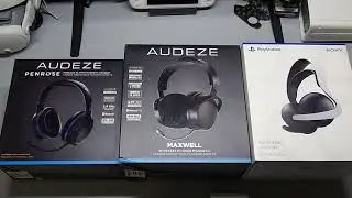 Comparing Box Size Of Audeze Penrose vs Maxwell vs PlayStation Pulse Elite Headsets! #shorts