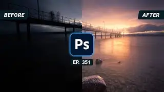 GLOWING SUNSET Photo Editing with Photoshop | QE 