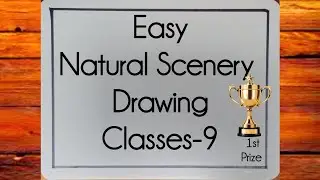 How to draw natural scenery easy way for beginners | Natural scenery drawing for beginners
