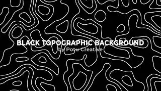 Black Topographic Background HD | Topographic Textures | Topographic Effect By Potu Creative