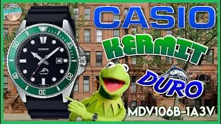 Hi-Ho! | Casio Kermit Duro 200m Quartz Diver Unbox & Review MDV106B-1A3V