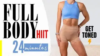 FULL BODY HIIT SCULPT (with weights) // 24 Min Workout