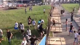 Снос забора на Позняках