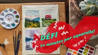 aquarelle ☆ DÉFI 30 minutes par petite peinture !