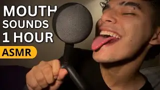 ASMR 1 Hour Mouth Sounds & Spit Painting at 200% SENSITIVITY