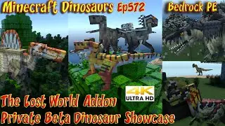The Lost World Addon Private Beta Dinosaur Showcase 4K60FPS Minecraft Dinosaurs Ep572