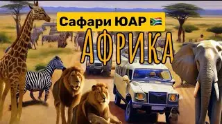 Африканское САФАРИ около Кейптауна | Зебры, носороги, слоны, жирафы, львы и другие животные в ЮАР