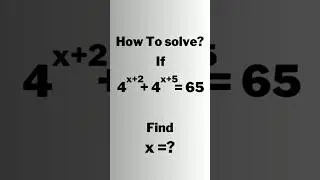 A Nice Exponential Equation • x=? 