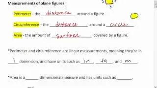 1.7 (1 of 4) Perimeter and Area, Basics