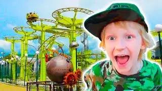 Влог в Сочи Парке! Дамиан катается на горках и купается в фонтанах! Видео для детей 0+