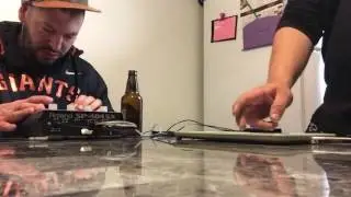 Making Beats and Scratching with the Roland SP 404 SX and  Vastex Handy Trax
