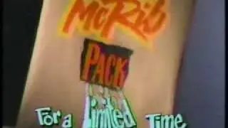 McDonalds McRib BBQ in A Bag Ad from 1991
