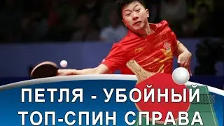 «Петля» или мощный топ-спин справа в настольном теннисе!